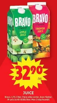 Bravo - Apple Juice, Tropisk Juice