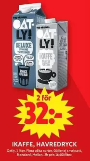 Oatly - Ikaffe, Havredryck