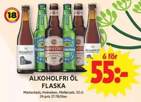 mariestads - ALKOHOLFRI ÖL FLASKA