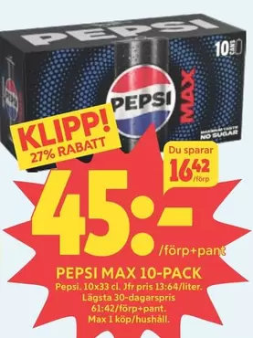 Pepsi - MAX 10-PACK