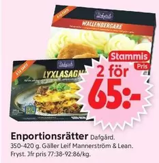 Dafgård - Enportionsrätter