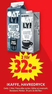Oatly - Deluxe, Ikaffe