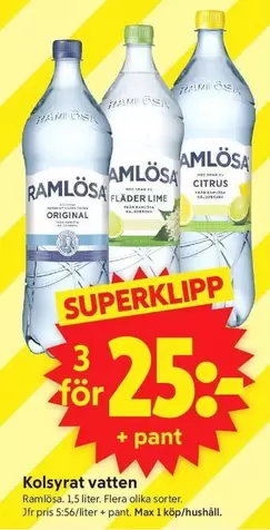 ramlösa - Kolsyrat vatten