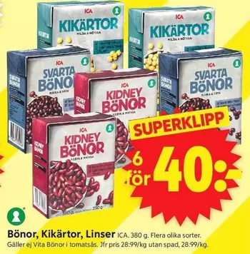 Milda - Bönor, Kikärtor, Linser