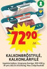 Ingelsta kalkon - Kalkonbröstfilé, Kalkonlårfilé