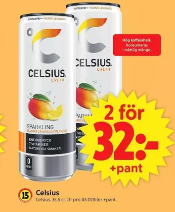 Celsius - Sparkling Mango Lemonade Flavor
