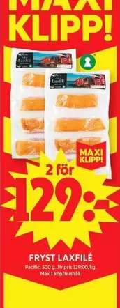 Fryst laxfilé