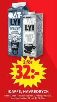 Oatly - Ikaffe, Havredryck