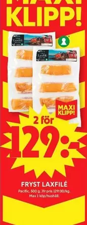 Fryst laxfilé