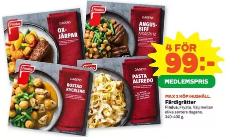 Findus - Färdigrätter