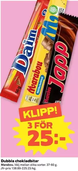 Daim - Dubbla chokladbitar