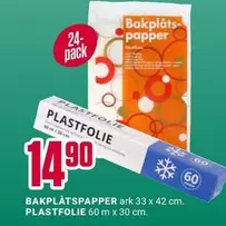 Bakplåts-papper, Plastfolie