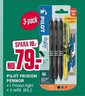PILOT FRICTION PENNOR +1 Frixion light + 3 refill