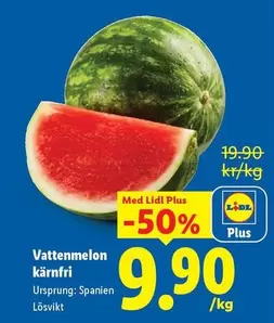 Vattenmelon kärnfri