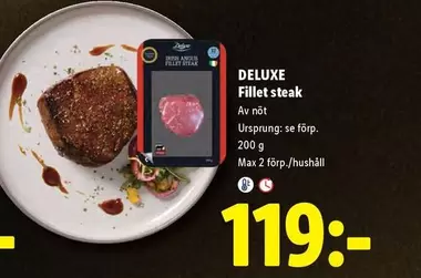 Deluxe - Fillet steak