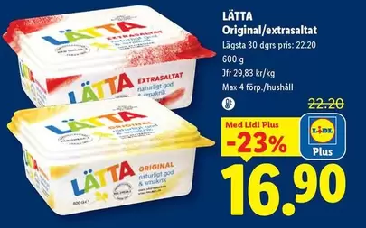 Lätta - LÄTTA Original/extrasaltat