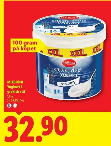 Milbona - GREEK STYLE YOGURT creamy
