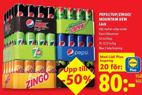 Pepsi - PEPSI/7UP/ZINGO/MOUNTAIN DEW