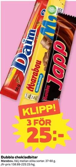 marabou - Dubbla chokladbitar