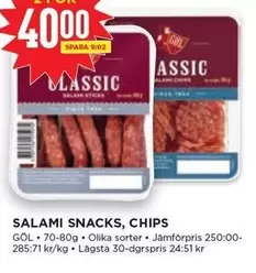 SALAMI SNACKS, CHIPS