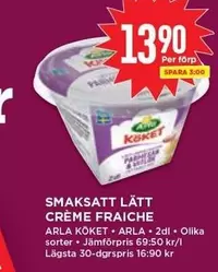 Arla - SMAKSATT LÄTT CRÈME FRAICHE