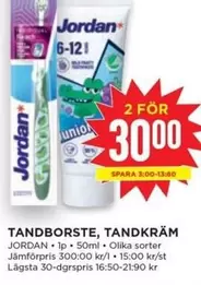 jordan - TANDBORSTE, TANDKRÄM