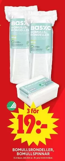 Bomullsrondeller, Bomullspinnar