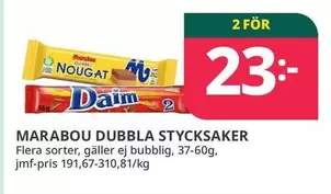 marabou - DUBBLA STYCKSAKER