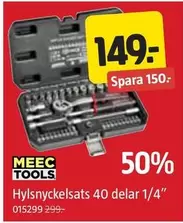 Meec Tools - Hylsnyckelsats 40 delar 1/4"