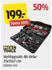 Meec Tools - Verktygssats 46 delar 31x15x7 cm