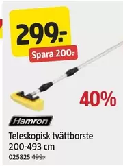 Hamron - Teleskopisk tvättborste 200-493 cm