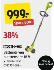 Batteridriven plattrensare 18 V