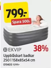 Uppblåsbart badkar 250 | 158x85x54 cm