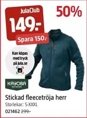 Stickad fleecetröja herr