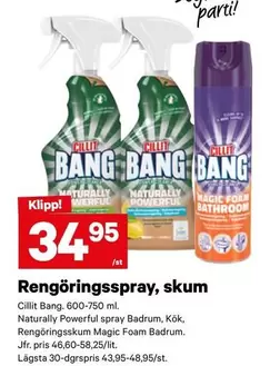 Rengöringsspray, skum