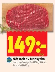 Nötsstek av fransyska