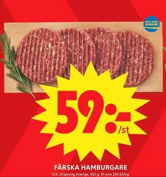 FÄRSKA HAMBURGARE