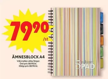 ÄMNESBLOCK A4