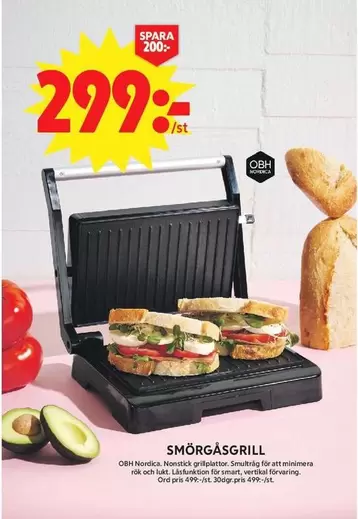 OBH Nordica - Smörgåsgrill