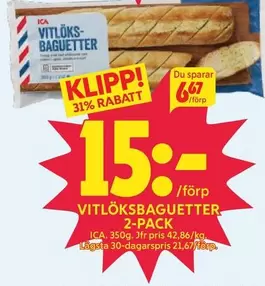Vitlöksbaguetter 2-pack