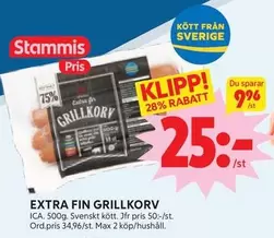 Extra - EXTRA FIN GRILLKORV