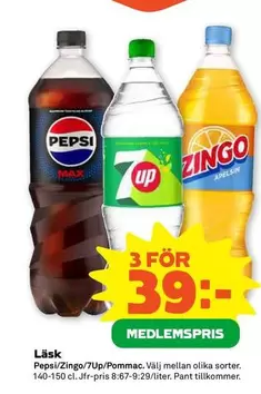 Pepsi - /Zingo/7Up/Pommac