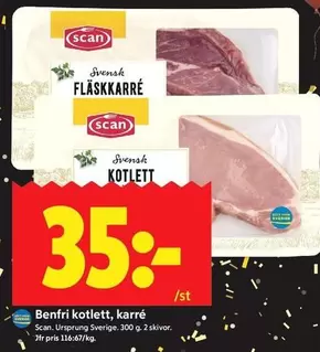 Scan - Benfri kotlett, karré