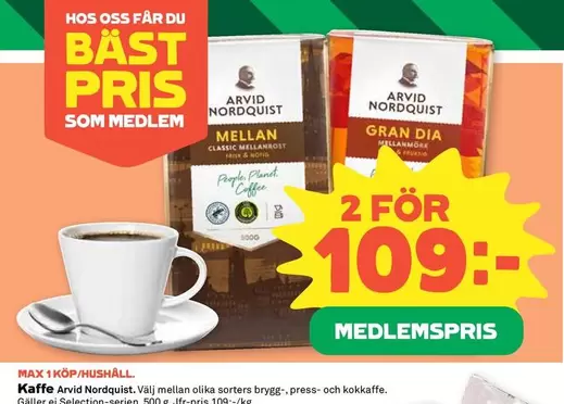 Arvid Nordquist - Kaffe Mellan / Gran Dia