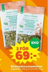 Änglamark - Ekologiska pumpakärnor