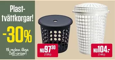 Plast-tvättkorgar