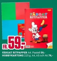 FÄRGT RITPAPPPER A4