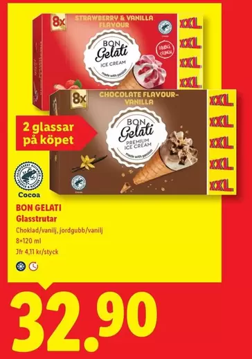 BON GELATI Glasstrutar