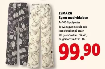 Byxor med vida ben