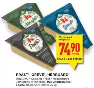 Arla - PRÄST, GREVE, HERRGÅRD